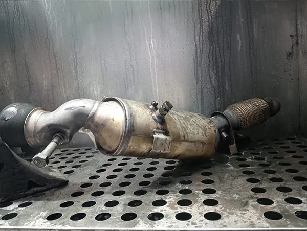 Ford Ranger DPF on the cleaning bay at Clean My DPF