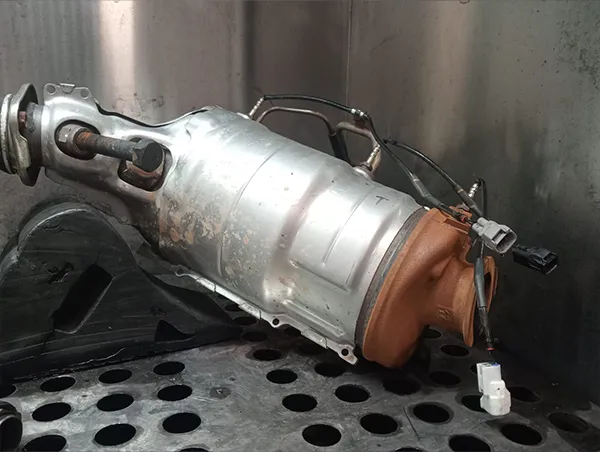 Toyota Hilux DPF on the cleaning bay at Clean My DPF